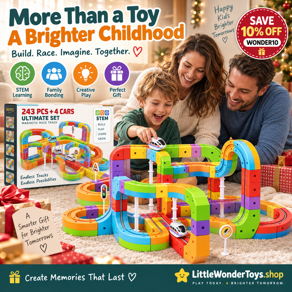 WonderTrack™ Magnetic Adventure Set 243 pcs + 4 Cars (Ultimate Set)